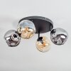 Ripoll Lampa sufitowa, Kula świetlna W kolorze bursztynu, Przydymiony, 4-punktowe
