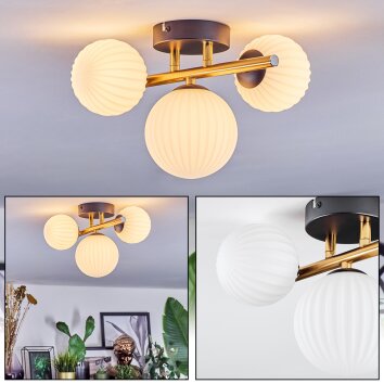 Chehalis Lampa sufitowa, Kula świetlna Złoty, Czarny, 3-punktowe