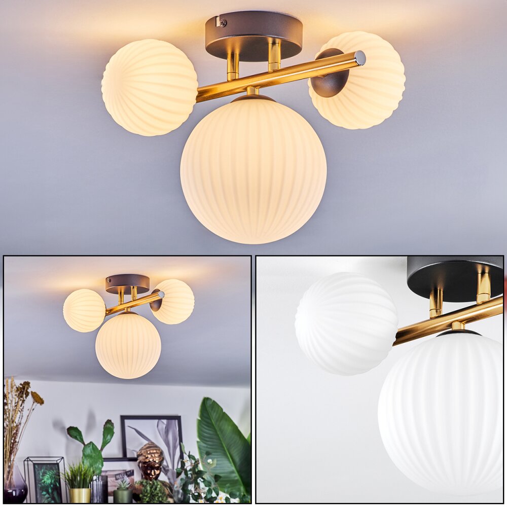 Chehalis Lampa sufitowa, Kula świetlna Złoty, Czarny, 3-punktowe main product photo