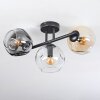 Ripoll lampa sufitowa, kula świetlna bursztynowy, przezroczysty, przydymiony, 3-punktowe
