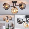 Ripoll lampa sufitowa, kula świetlna bursztynowy, przydymiony, 3-punktowe