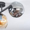 Ripoll lampa sufitowa, kula świetlna bursztynowy, przydymiony, 3-punktowe