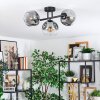 Ripoll lampa sufitowa, kula świetlna przezroczysty, przydymiony, 3-punktowe