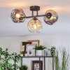 Ripoll lampa sufitowa, kula świetlna bursztynowy, przezroczysty, przydymiony, 3-punktowe