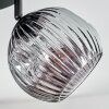 Ripoll lampa sufitowa, kula świetlna chrom, przezroczysty, przydymiony, 4-punktowe