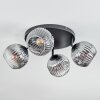 Ripoll lampa sufitowa, kula świetlna chrom, przezroczysty, przydymiony, 4-punktowe