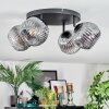 Ripoll lampa sufitowa, kula świetlna chrom, przezroczysty, przydymiony, 4-punktowe