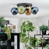 Koyoto lampa sufitowa, kula świetlna niebeieski, złoty, zielony, 4-punktowe
