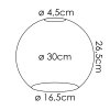 szklany klosz  Koyoto klosz zamienny, część zamienna 30 cm zielony
