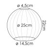 szklany klosz  Koyoto klosz zamienny, część zamienna 25 cm bursztynowy, przezroczysty