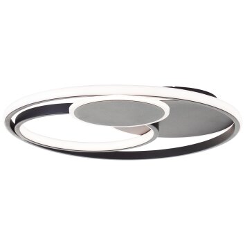 Oświetlenie Brilliant Runda Lampa sufitowa LED Czarny, 1-punktowy, Zdalne sterowanie