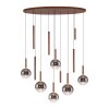 Oświetlenie Paul Neuhaus BOWL Lampa wisząca LED Brązowy, 12-punktowe