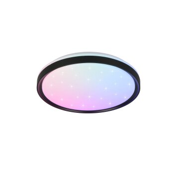 Oświetlenie Reality Solit Lampa sufitowa LED Czarny, 1-punktowy, Zdalne sterowanie, Zmieniacz kolorów