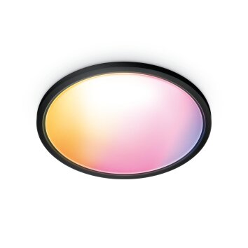 Oświetlenie Philips SuperSlim Lampa sufitowa LED Czarny, 1-punktowy, Zmieniacz kolorów