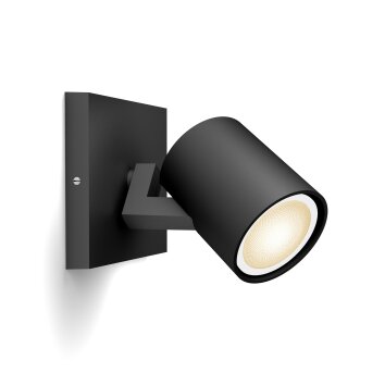 Oświetlenie Philips Runner lampa sufitowa, kinkiet czarny, 1-punktowy