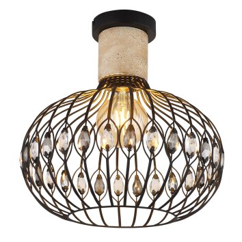 Oświetlenie Globo Dorthy Lampa sufitowa Szary, Czarny, 1-punktowy