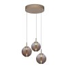 Oświetlenie Paul Neuhaus E-Infinity lampa wisząca LED brązowy, 3-punktowe, Zdalne sterowanie