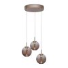 Oświetlenie Paul Neuhaus E-Infinity lampa wisząca LED brązowy, 3-punktowe, Zdalne sterowanie