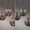 Oświetlenie Paul Neuhaus E-Infinity lampa wisząca LED brązowy, 3-punktowe, Zdalne sterowanie