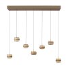 Oświetlenie Paul Neuhaus Rings Lampa wisząca LED Brązowy, Chrom, 7-punktowe, Zdalne sterowanie