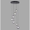 Oświetlenie Paul Neuhaus Popup Lampa wisząca LED Szary, 7-punktowe, Zdalne sterowanie