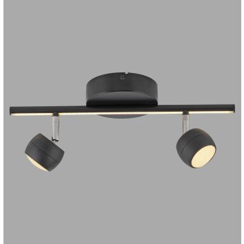 Oświetlenie Leuchten Direkt JARIK Lampa sufitowa LED Czarny, 3-punktowe