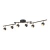 Oświetlenie Leuchten Direkt JARIK Lampa sufitowa LED Czarny, 7-punktowe