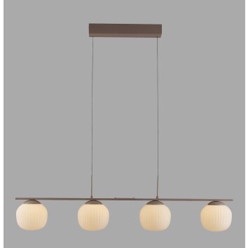 Oświetlenie Leuchten Direkt NAMI Lampa wisząca LED Kolory piaskowe, 4-punktowe