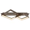 Oświetlenie Globo Syrakus Lampa sufitowa LED Brązowy, 1-punktowy
