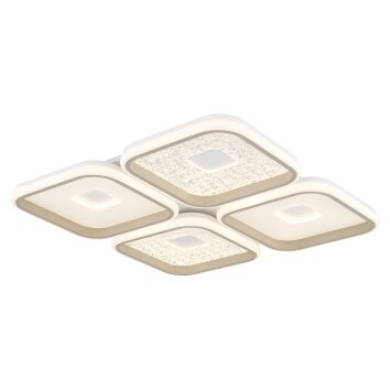 Oświetlenie Globo Mosaiko lampa sufitowa LED piaskowy, biały, 1-punktowy, Zdalne sterowanie