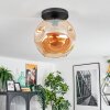 Ripoll lampa sufitowa, kula świetlna bursztynowy, 1-punktowy