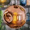 Ripoll lampa wisząca, kula świetlna, lampa wisząca niebeieski, zielony, miedziany, 5-punktowe