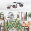 Chehalis lampa sufitowa, kula świetlna chrom, przydymiony, 4-punktowe