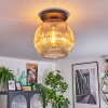 Ripoll lampa sufitowa, kula świetlna bursztynowy, przezroczysty, 1-punktowy