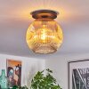 Ripoll lampa sufitowa, kula świetlna bursztynowy, przezroczysty, 1-punktowy