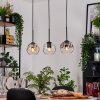 Ripoll lampa wisząca, kula świetlna, lampa wisząca kolory naturalne, czarny, 3-punktowe