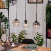 Ripoll lampa wisząca, kula świetlna, lampa wisząca kolory naturalne, czarny, 3-punktowe