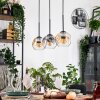 Ripoll lampa wisząca, kula świetlna, lampa wisząca kolory naturalne, czarny, 3-punktowe