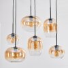 Apedo lampa wisząca, lampa wisząca bursztynowy, przezroczysty, 6-punktowe
