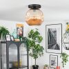 Ripoll Lampa sufitowa, Kula świetlna W kolorze bursztynu, 1-punktowy