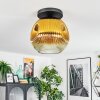 Ripoll lampa sufitowa, kula świetlna złoty, przezroczysty, 1-punktowy