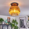 Ripoll lampa sufitowa, kula świetlna złoty, przezroczysty, 1-punktowy