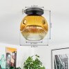 Ripoll lampa sufitowa, kula świetlna złoty, przezroczysty, 1-punktowy