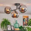 Koyoto lampa sufitowa, kula świetlna chrom, przydymiony, 3-punktowe