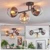 Koyoto lampa sufitowa, kula świetlna bursztynowy, przezroczysty, przydymiony, 3-punktowe