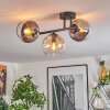 Koyoto lampa sufitowa, kula świetlna bursztynowy, przezroczysty, przydymiony, 3-punktowe