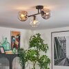 Ripoll lampa sufitowa, kula świetlna bursztynowy, przezroczysty, przydymiony, 3-punktowe
