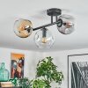 Ripoll lampa sufitowa, kula świetlna bursztynowy, przezroczysty, przydymiony, 3-punktowe