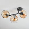 Ripoll Lampa sufitowa, Kula świetlna W kolorze bursztynu, Przezroczysty, 3-punktowe