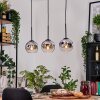 Ripoll lampa wisząca, kula świetlna, lampa wisząca kolory naturalne, czarny, 3-punktowe